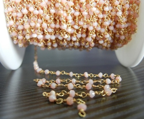 Pink Opal Beaded Chain