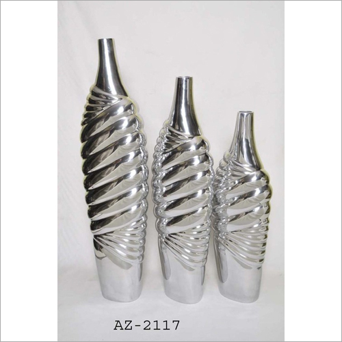 Aluminium Flower Vases Set of 3 Pcs