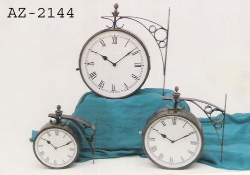 Iron Station Clock Set of 3 pcs