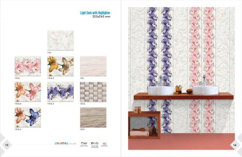 Wall Tiles - Ceramic Variable Sizes Multicolor | Crack Resistant Easy Install Stylish Fine Finish