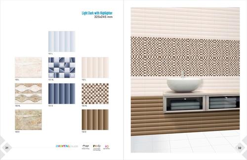 Wall Tiles - Ceramic Varied Size Beige | Durable Crack Resistant Glossy Finish Easy Fit
