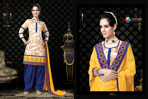designer Chanderi Suits for Ladies