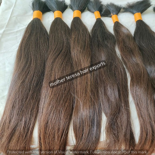 Long Human Hair Extensions - Color: Natural Brown