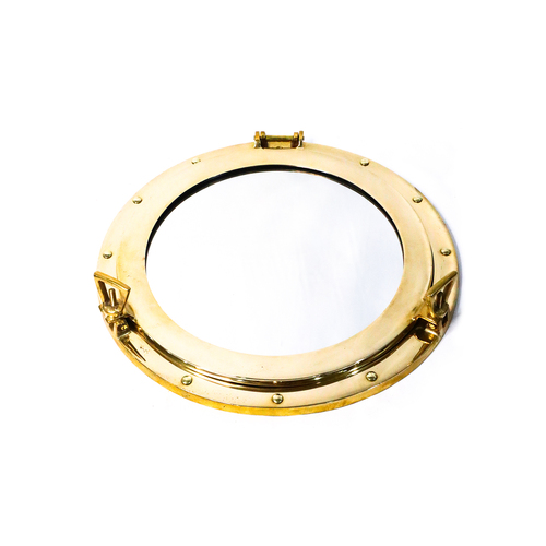 Brass Porthole Clock Polished Finish Nautical Maritime Wall Decor By M/S ROSE ENTERPRISES