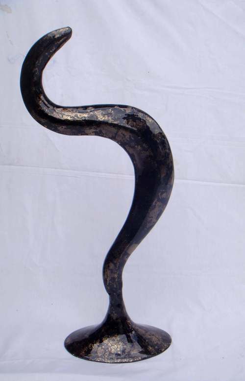 Decorative Item - Metal, 30 Inches Height, Dark Grey | Elegant Design, Unique Style, Durable, Versatile Decor