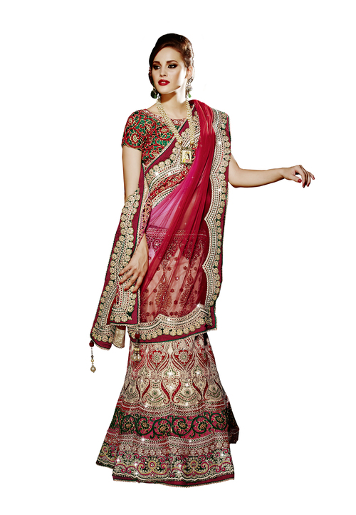 Designer Bridal Lahenga Saree