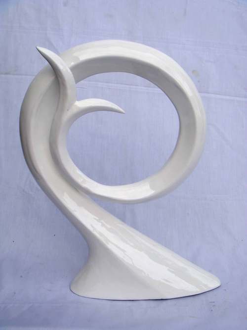 Decorative Item - Ceramic 12x8x4 Inches, White Glossy Finish | Elegant Design, Unique Style, Modern Decor, Versatile, Durable