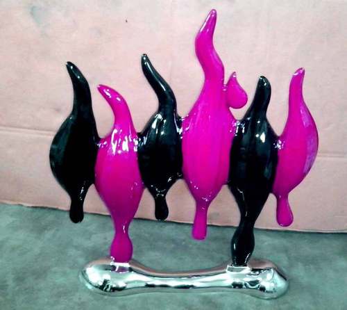 Display Birds - Metal Resin 12x8x4 Inches, Pink Glossy Finish | Elegant Design, Unique Style, Durable, Eye-Catching, Easy to Clean