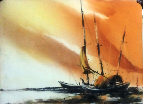 Partha Sen , water colour on paper ,22'x30'