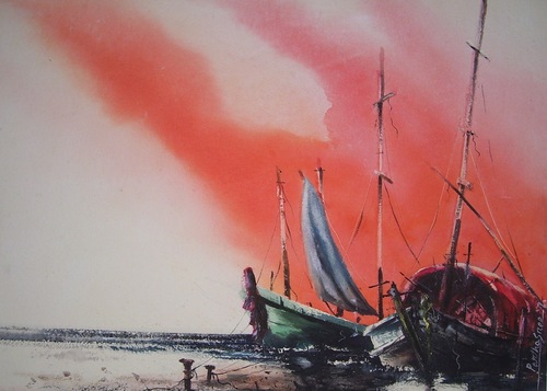 Partha Sen , water colour on paper ,22'x30'