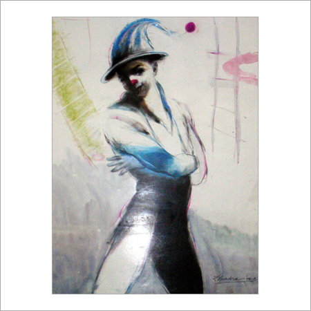 DB-C-01-110-"46x43" - 46x43 cm, Black | Unique Design, Artistic Appeal, Abstract Figure Mixed Media Unframed