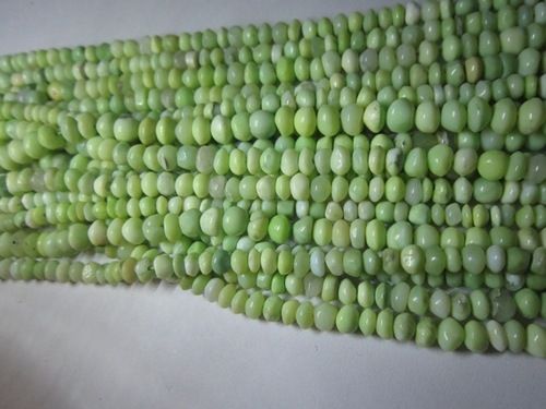 Round Brilliant Cut Green Opal Rondell 4mm-5mm Beads