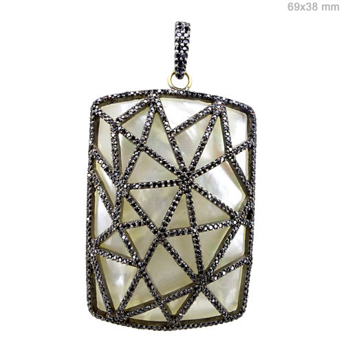 MOP Diamond Gold Pendant