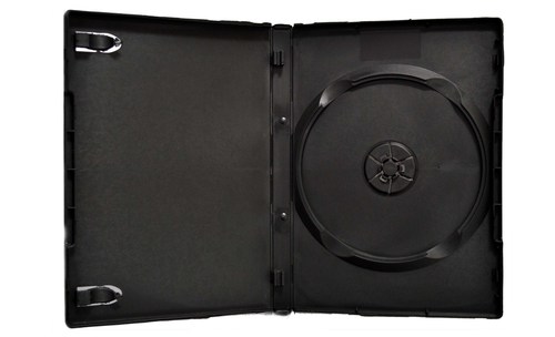 DVD Library Case - Plastic, 142x125x10 mm, Black | Lightweight, Durable Design, Easy Storage, Scratch Protection, Holds One Disc