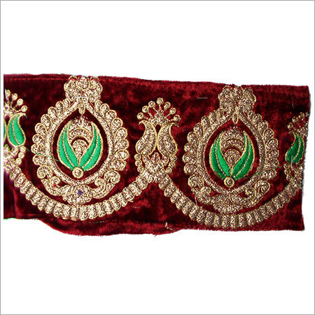 Embroidered Velvet Border