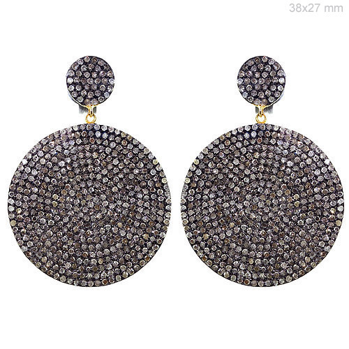 Gold Diamond Pave Earrings
