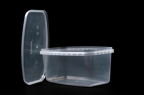 Healthy Bites Food Grade Plastic Container - 1200ml Oval, Transparent, Tamper Resistant, Microwave Safe, Stackable