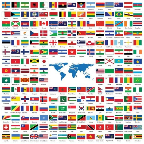 Plastic International Flags