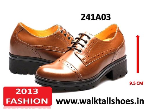 Semi Formal Shoes - Leather, Various Sizes, Brown | Lace-up, Comfort Fit, Durable Material, Elegant Look, 2.5cm Heel, Stylish Design, Office Wear