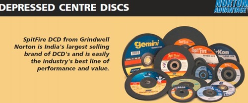 Depressed Center Grinding Discs - Aluminium, Round, 11.43 x 11.43 x 0.25 Cm , Resin Bonded, Lightweight 10 G Packaging in Box