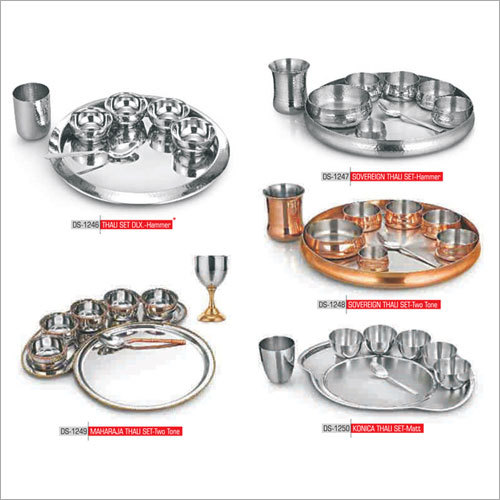 Stainless Steel Plate Bowl Set