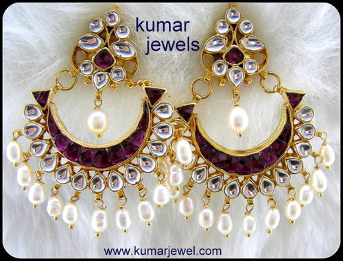 Kundan pearl earring