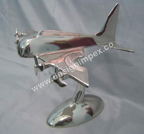 Showpiece - High-Quality Resin | Color Coated Aeroplane Model With Stand, Decorative Home Accent