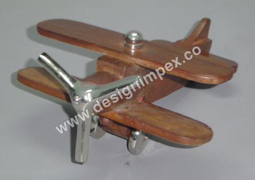 Modern Decorative Silver Aeroplane Model