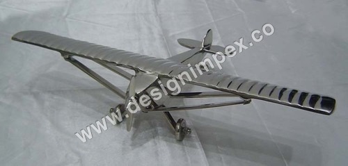 Decorative Silver Modern Glossy Aeroplane Model