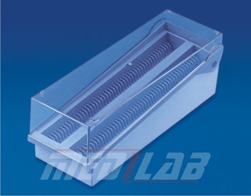 Slide Storage Rack - Plastic, Clear, Holds 100 Slides | Durable, Compact, Easy Access