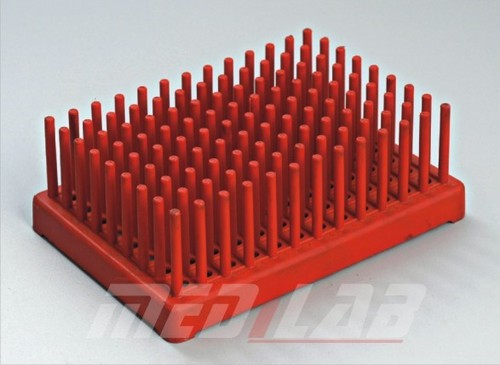 Test Tube Peg Rack - 13 mm (90 Tubes), 16 mm (60 Tubes) | Durable Material, Easy to Clean, Space-Saving, Stable Design