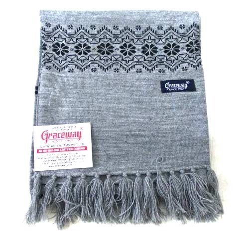 Grey Woolen Mufflers