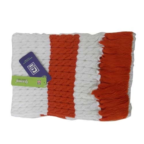 White & Red Woolen Muffler