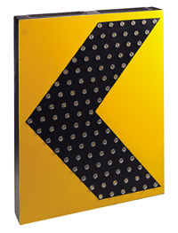 Solar Powered Chevron Sign