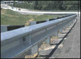 W-shaped Metal Beam Highway Crash Barrier