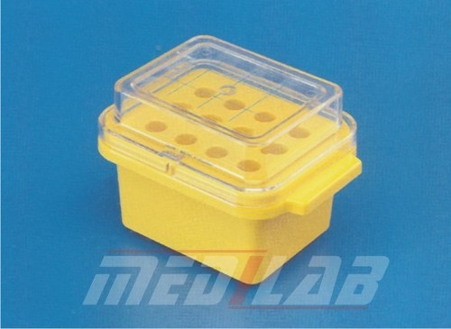 -20ºC Mini Cooler - Plastic, 12/20/32 Places, Yellow | Sample Cooling, Compact Design, Secure Storage