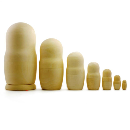 Wooden Russian Blank Unpainted Nesting Doll