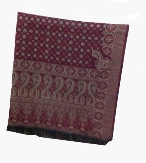Viscose Jacquard Shawls - Variable Dimensions, Maroon | Soft Texture, Lightweight, High Strength, Moisture Proof Packaging