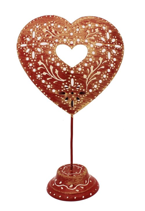 Beautiful Handmade Metal Heart Shape Tea Light Candle Holder Home Decor