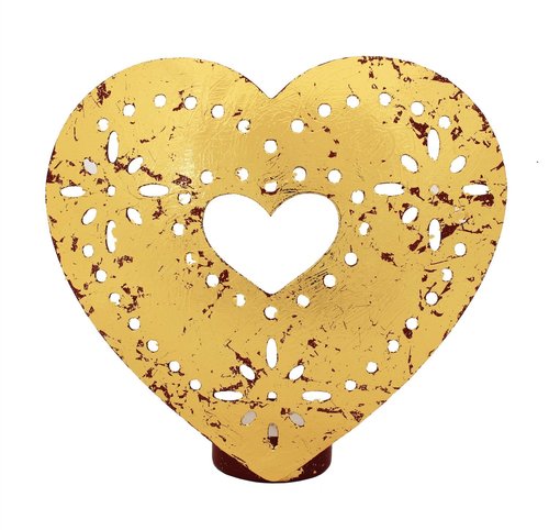 Beautiful Handmade Metal Heart Shape Tea Light Candle Holder Home Decor