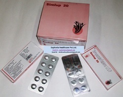 Simlup 20mg 10 Tablets Strip Simvastatin 