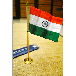 Khadi Flags - Polyester Material Table Size | Aluminium Flagpole Printed Design for Various Uses