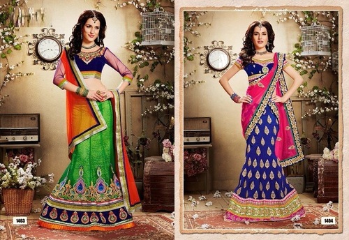 HEAVY DESIGNER SAREES AND LEHENGA