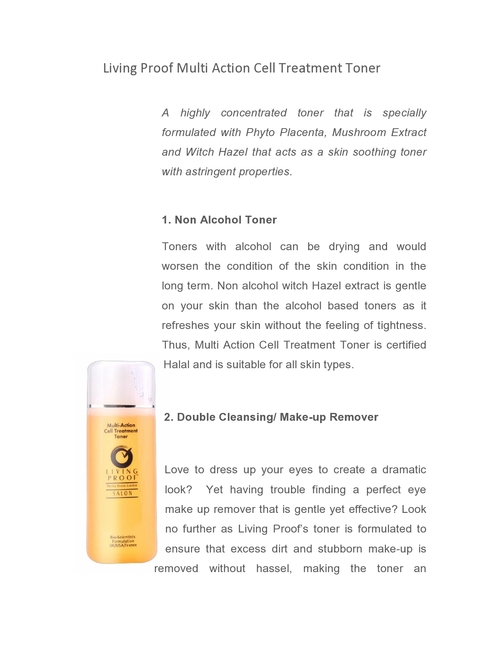Living Proof Treatment Toner 150ml Product Write Up (Page 1)