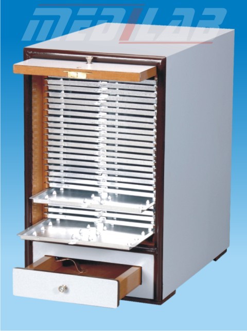 Slide Cabinet, Horizontal Positioning - 500/1000/2000 Slide Capacity, 25/50/100 Trays, Easy Access