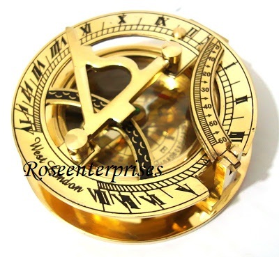 Nautical Brass Sundial Compass