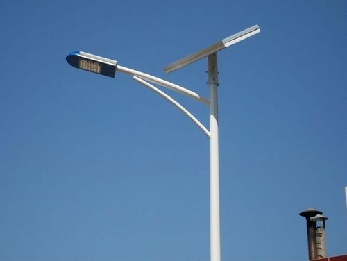 White Led Solar Lighting Pole