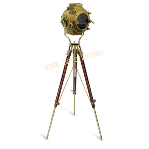 Antique Nautical Tripod Spot Search Light