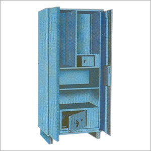Designer Steel Almirah - Steel Variable Dimensions Blue | Durable Steel Safety Lock Corrosion Proof Adjustable Shelves Powder Coated Finish