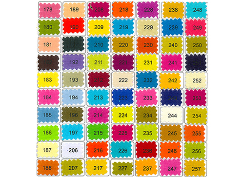 Forner Colour Shed Card 1 - Fabric Swatches 2cm x 2cm, Numbered Grid | 50+ Accurate Colors, Durable Material, Lightweight